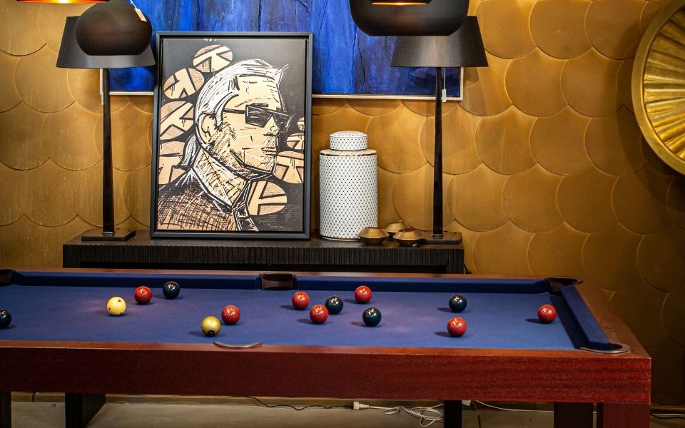 aankoop biljart mahonie Pearl design Billards Toulet