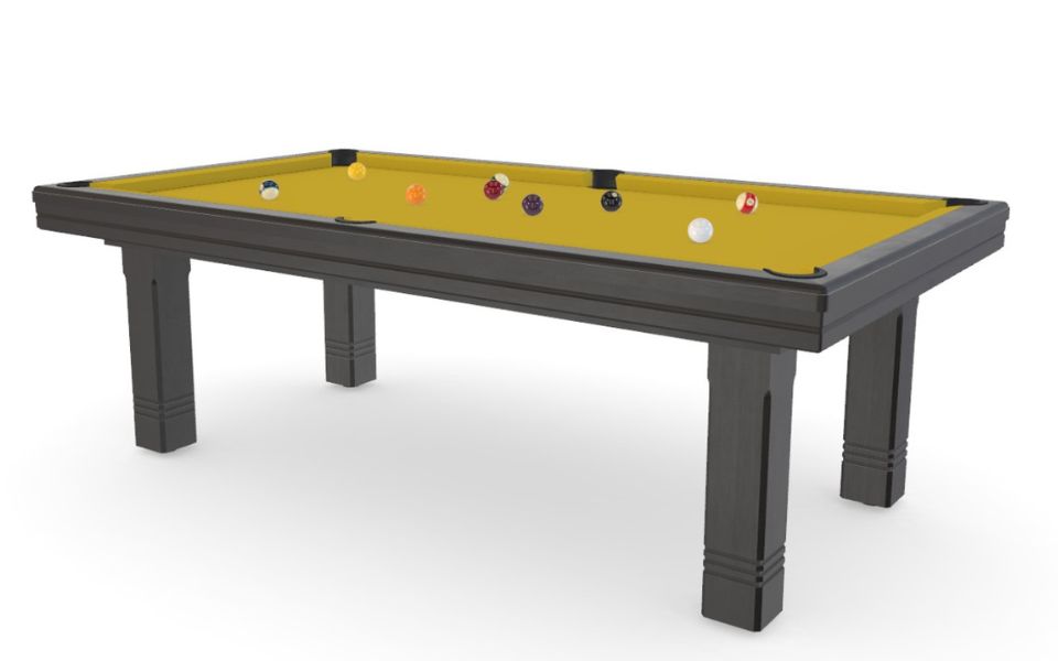 aanpasbare grijze gele laken biljarttafel club toulet