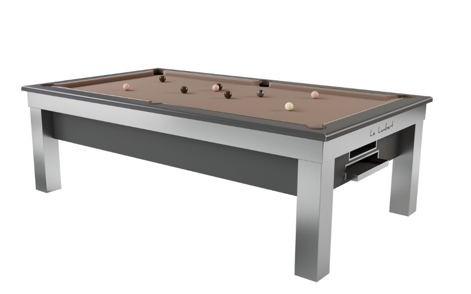 engelse biljarttafel aanpasbaar grijs taupe lambert toulet