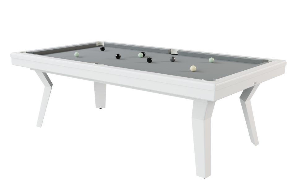 hedendaagse biljarttafel origineel wit pop toulet