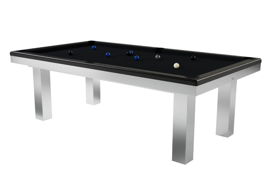 roestvrijstalen zwarte design biljarttafel full loft toulet