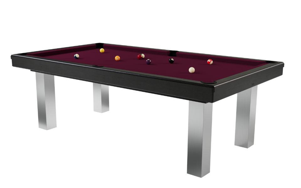roestvrijstalen zwarte design biljarttafel loft toulet